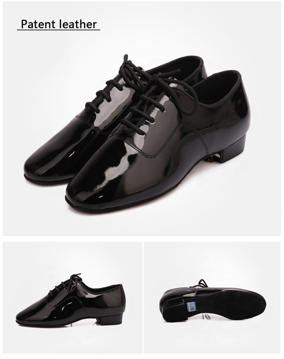 Dance Shoes Standard Boys Oxford cloth and Patent Leather 2.5cm heel