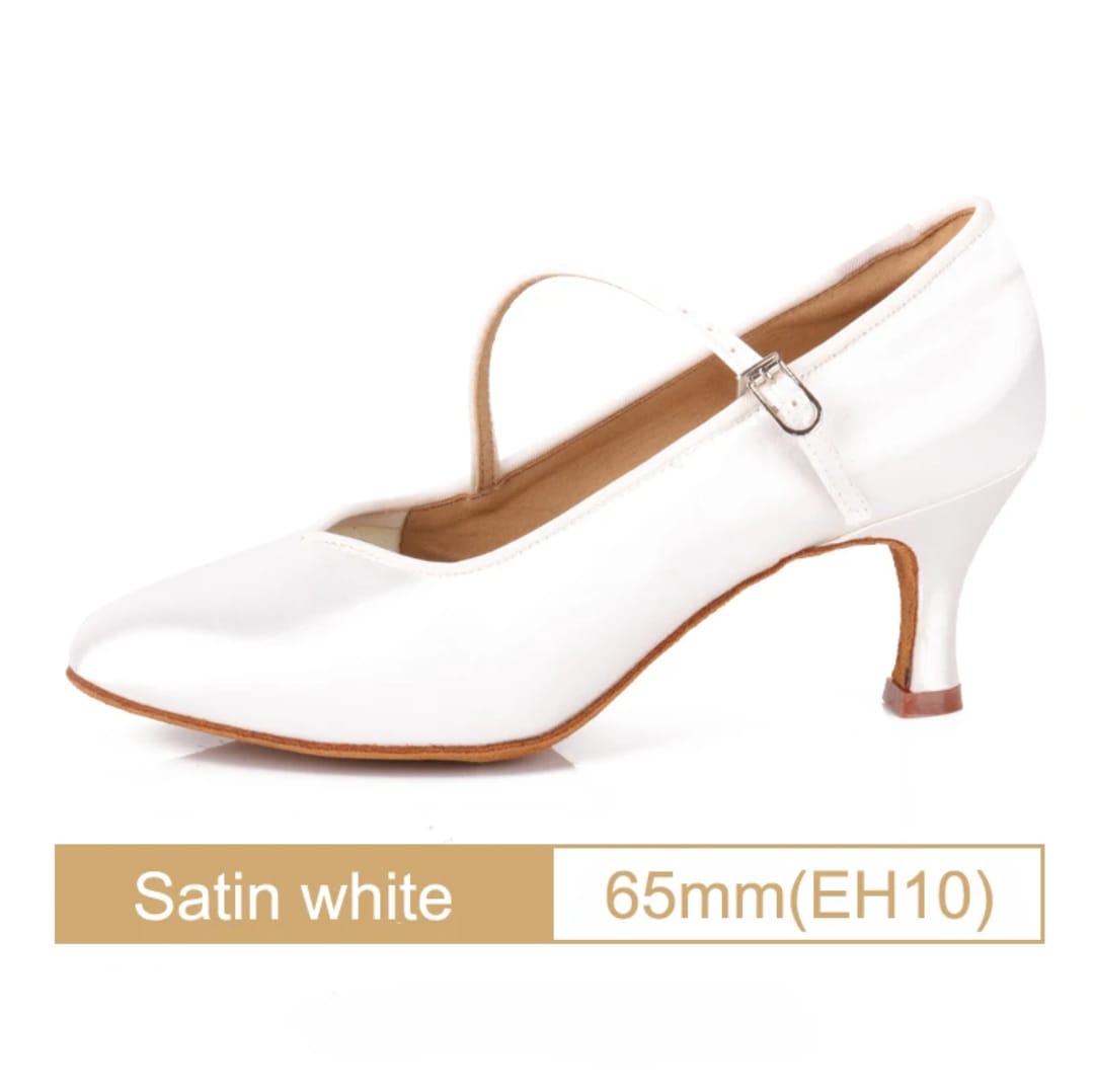 Women Dance Shoes Standard White Satin