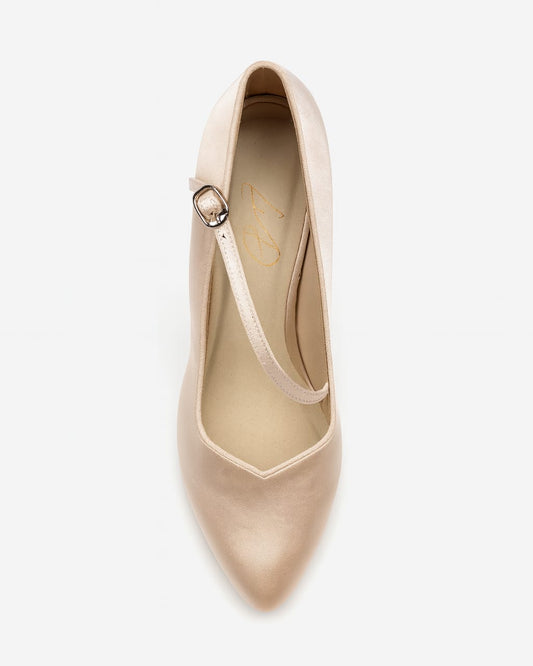 Bella-Flesh Satin Standard Women's Shoes