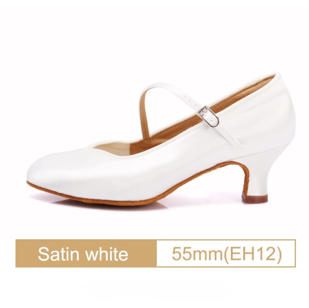 Women Dance Shoes Standard White Satin