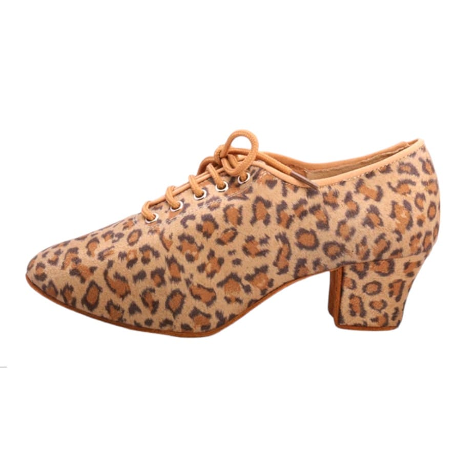 Teacher/Practice Women Dance Shoes Canvas Leopard print 4.5cm Heel